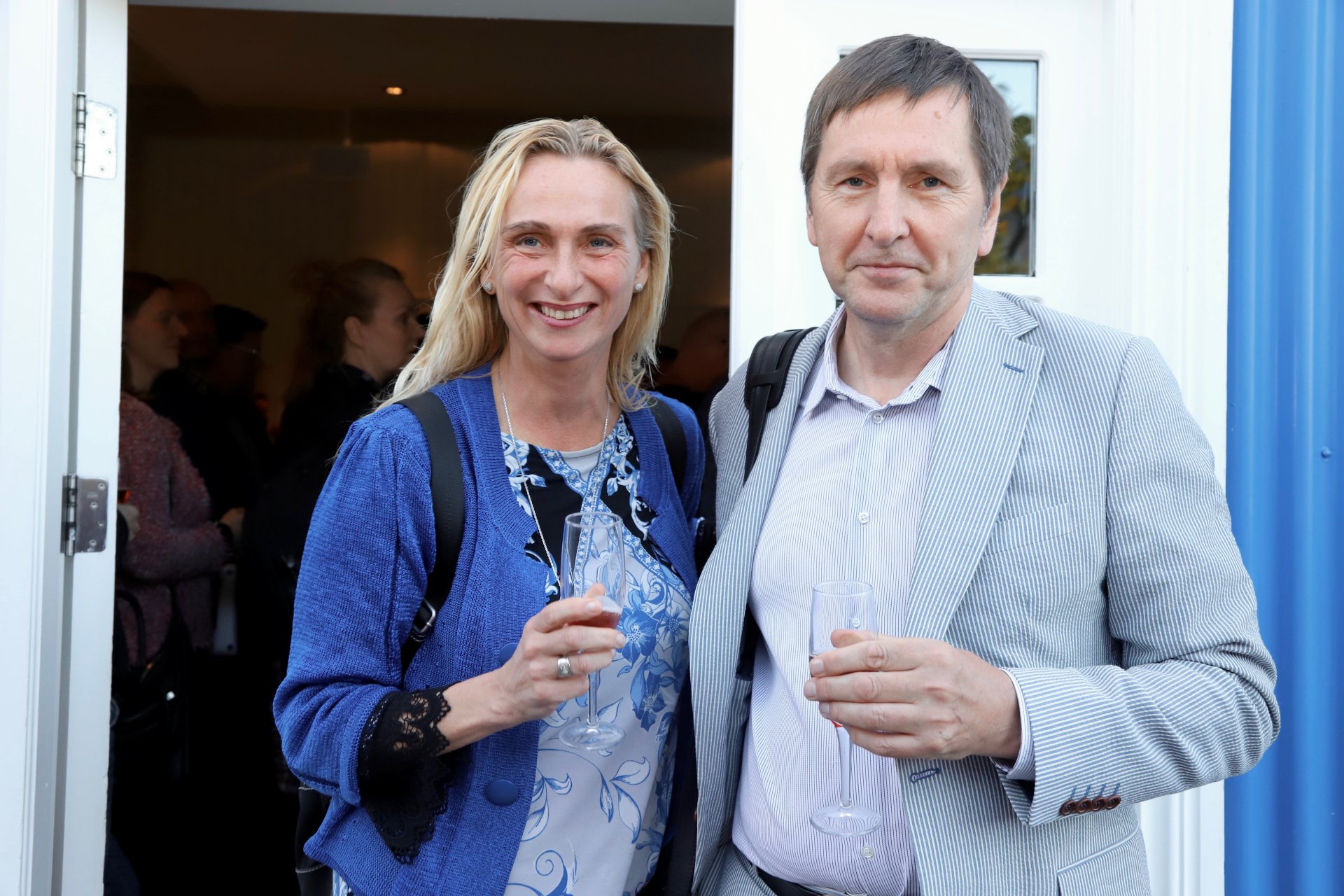 Hér er Kristín Sigurðardóttir á aðalfundi Læknafélagsins á Siglufirði. Með henni á myndinni er Ragna…