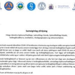 Sameiginleg yfirlýsing vegna COVID-19