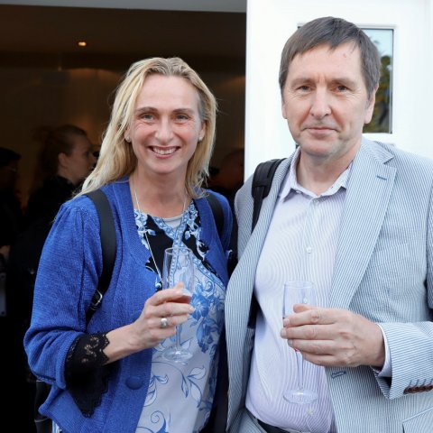 Hér er Kristín Sigurðardóttir á aðalfundi Læknafélagsins á Siglufirði. Með henni á myndinni er Ragna…